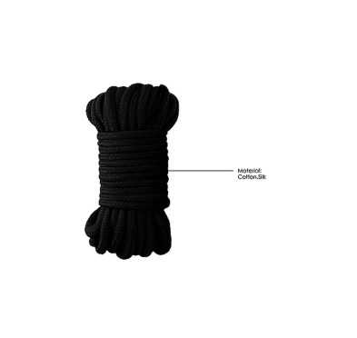 Thick Bondage Rope - 10 meter - Black